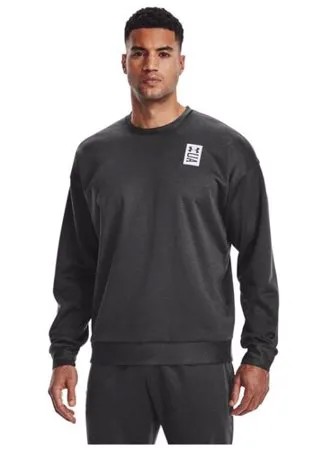 Толстовка UNDER ARMOUR RECOVER LS CREW 1361757-001 мужской, цвет чёрный, размер LG