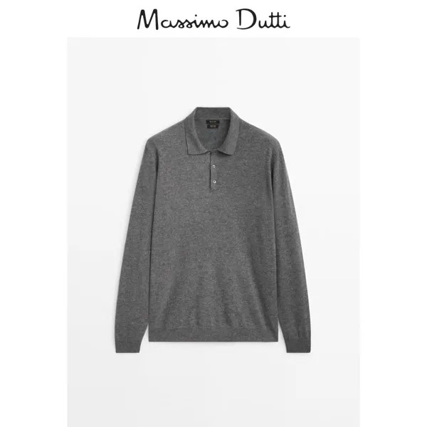 Свитер мужской Massimo Dutti с длинными рукавами, серый