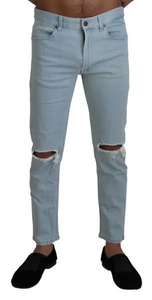 Джинсы PAURA Голубые хлопковые рваные мужские повседневные джинсовые бирки s. 31 рекомендованная розничная цена 220 долларов США