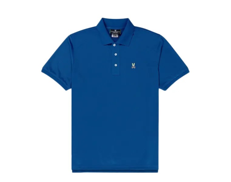 Мужская рубашка-поло Psycho Bunny Belfry Sports Blue Electric Blue B6K841J1PB-ELB, синий