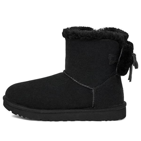 Зимние ботинки классические с двойным бантом мини Ugg, черный