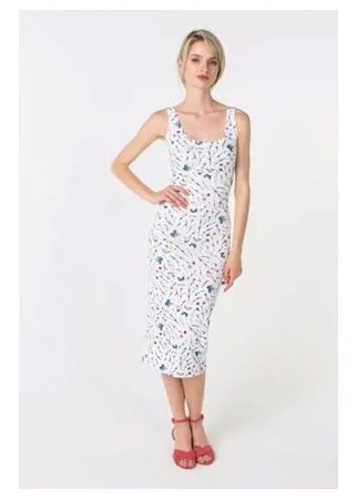 Платье-майка Trendy Angel TAO-0025 женское Цвет Белый Цветы р-р 42-44 S