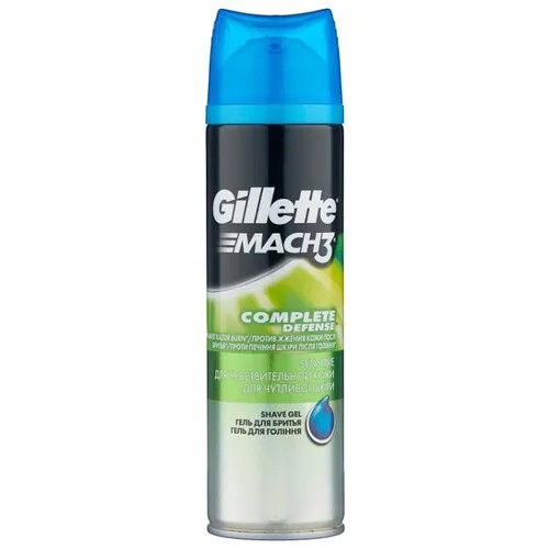 Гель для бритья Mach3 Complete Defense Гипоаллергенный Gillette, 200 мл