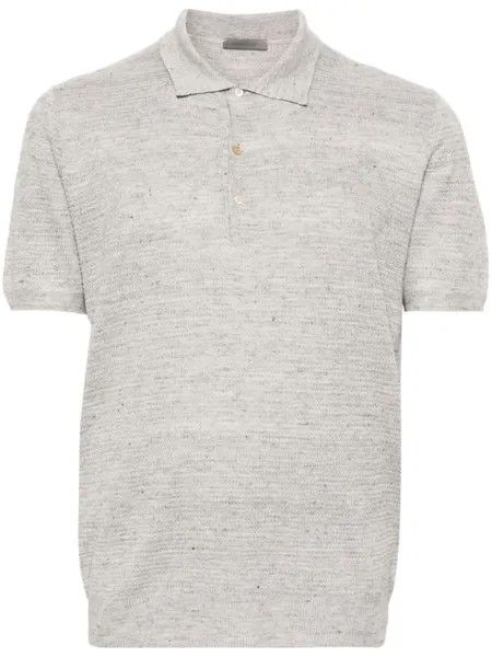 Corneliani рубашка поло в мелкую точку, серый