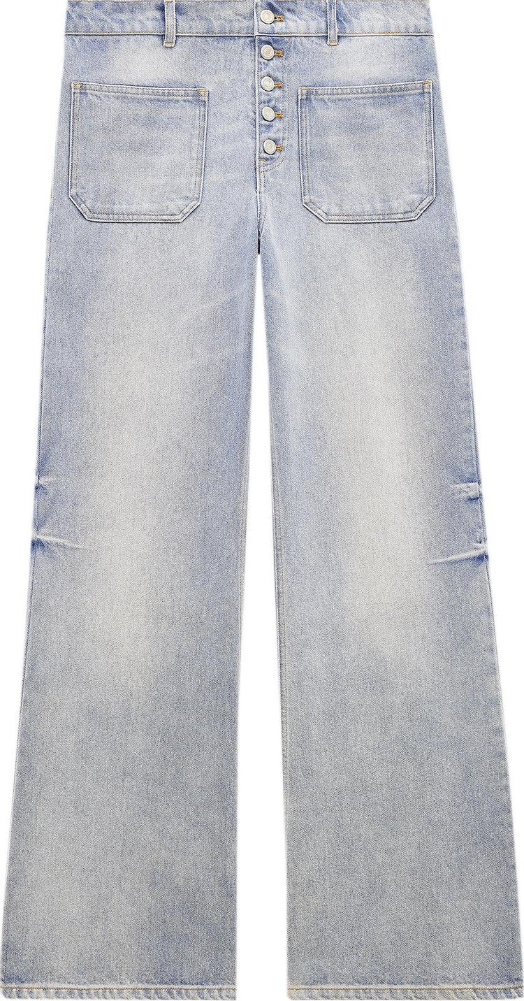 Брюки Courrèges Multiflex Denim Baggy 'Light Blue Wash', синий