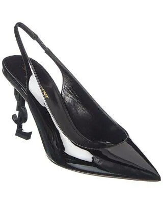 Женские лакированные туфли Saint Laurent Opyum 85 с ремешком на пятке