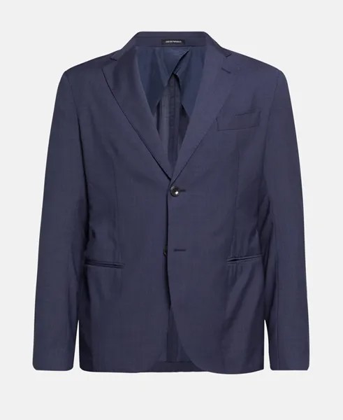 Шерстяной пиджак Armani Exchange, темно-синий