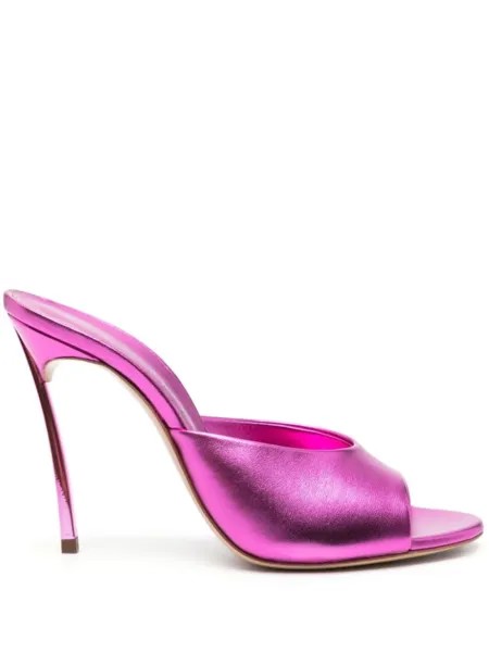 Casadei лакированные мюли Blade Flash100, розовый
