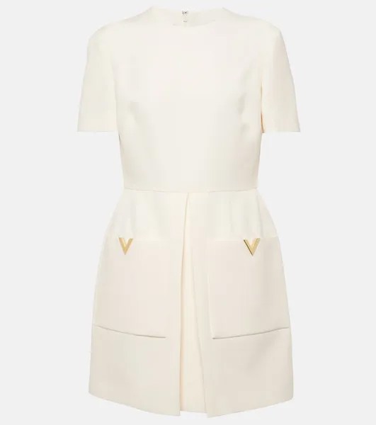 Мини-Платье VGold Crêpe Couture Valentino, белый