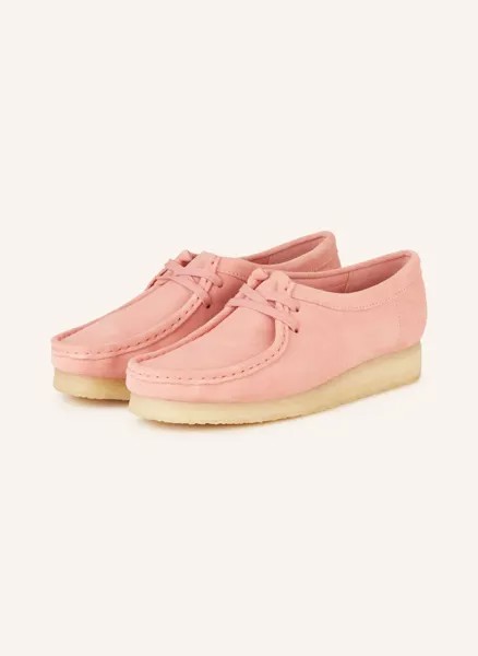 Ботинки wallabee дезерты Clarks Originals, розовый