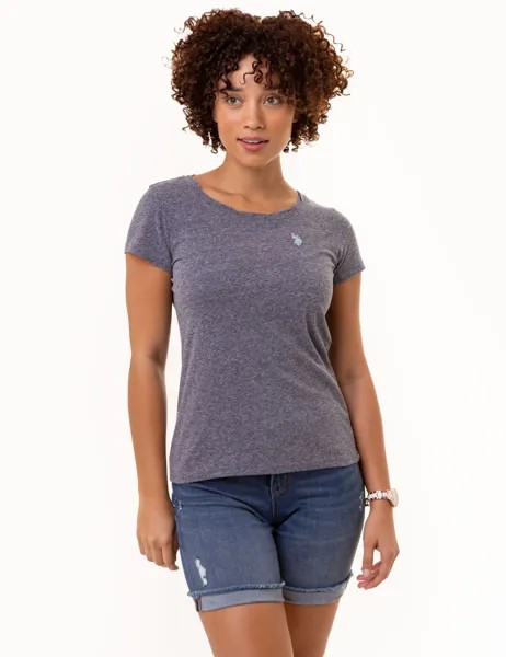 Футболка U.S. Polo Assn. Twist Neck Snow Yarn, темно-синий