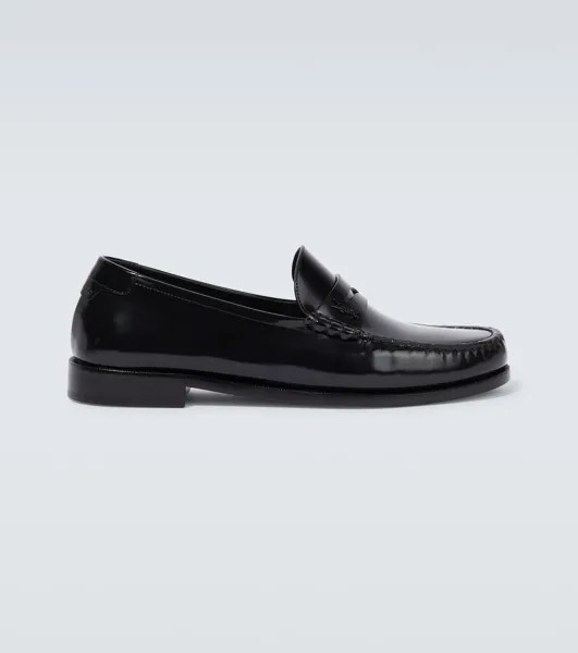 Кожаные лоферы le loafer Saint Laurent, черный