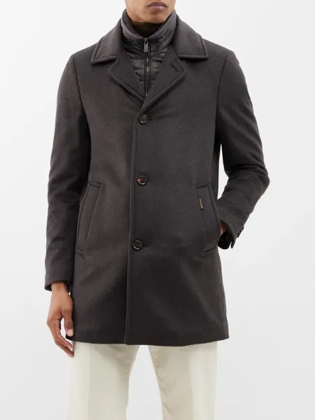 Пальто monferrato из смесовой шерсти MooRER, коричневый