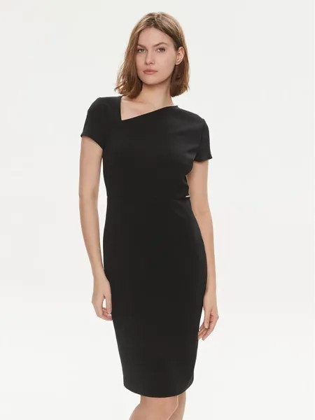 Коктейльное платье стандартного кроя Calvin Klein, черный