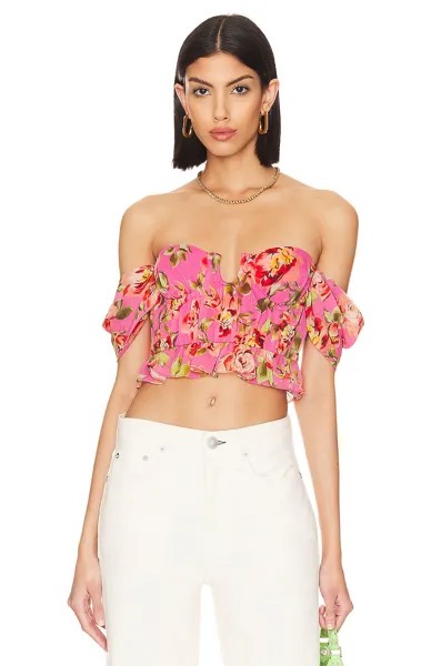 Топ MAJORELLE Paloma Bustier, цвет Pink Sangria Sunset