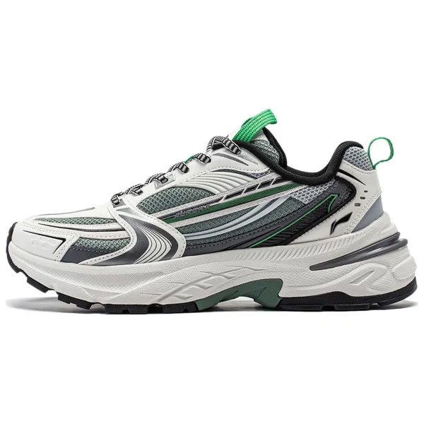 Кроссовки LINING Aurora 2K Lifestyle Shoes Women's Low-top Beige/Gray/Green, зеленый