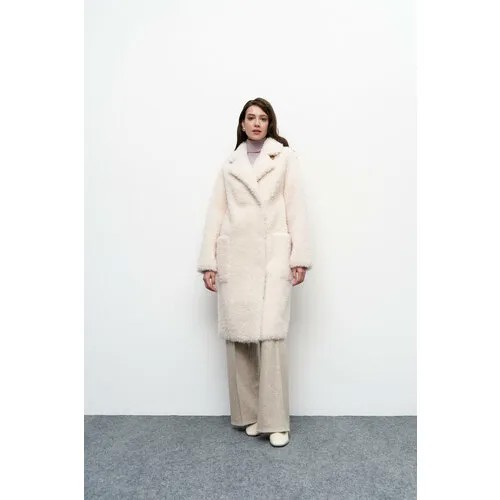 Шуба silverfox, размер 48, белый