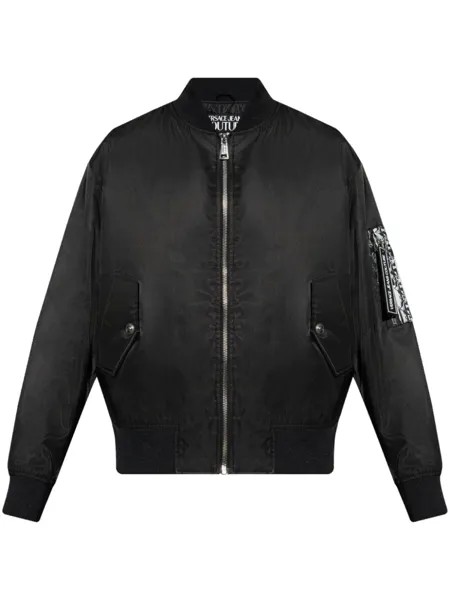 Versace Jeans Couture бомбер в полоску, черный