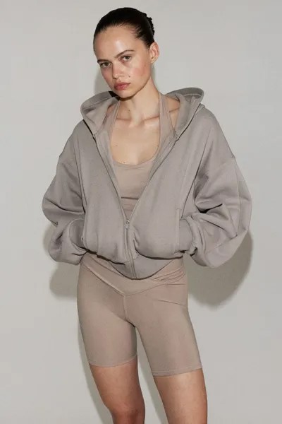 Спортивная куртка с капюшоном H&M, коричневый