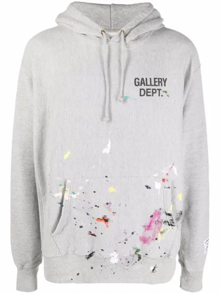 GALLERY DEPT. paint splatter-print rib-trimmed hoodie