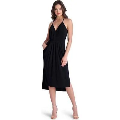 Женское черное вечернее платье миди без рукавов BCBGeneration Della S BHFO 3311