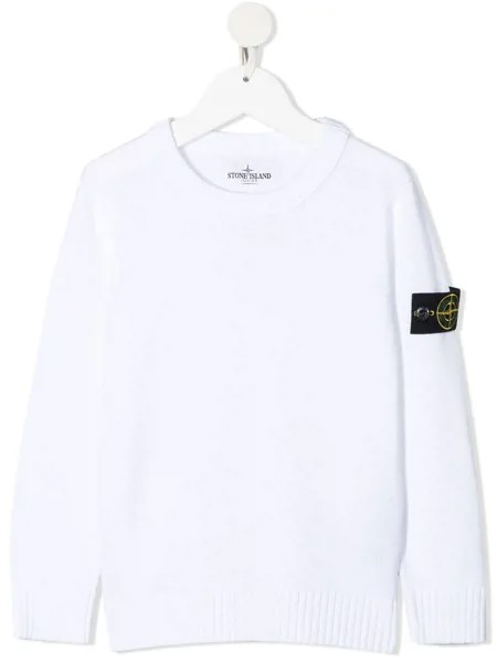 Stone Island Junior свитер с нашивкой-логотипом