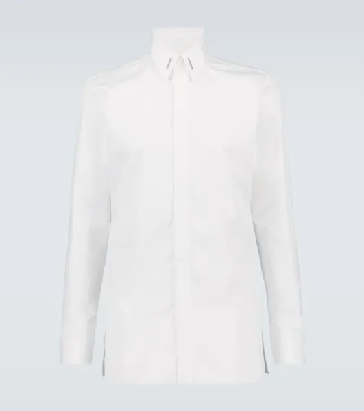 Рубашка с длинными рукавами и бляшкой с логотипом Givenchy, белый