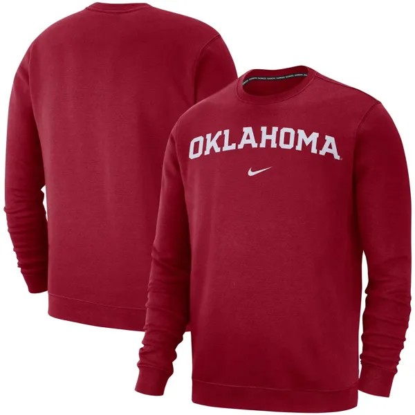 Мужской флисовый свитшот малинового цвета Oklahoma Earlys Club Nike