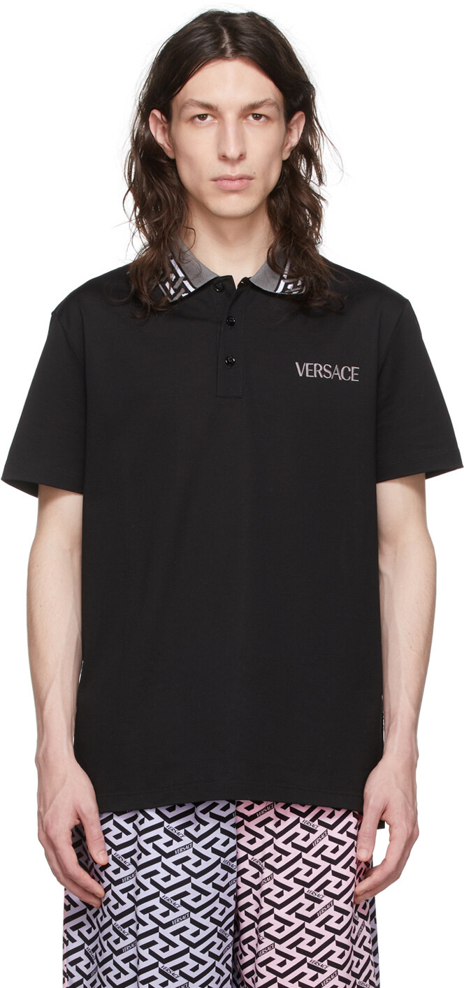 Черное поло La Greca Versace
