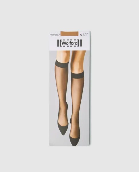 Прозрачные чулки Wolford плотностью 10 ден Wolford, бежевый