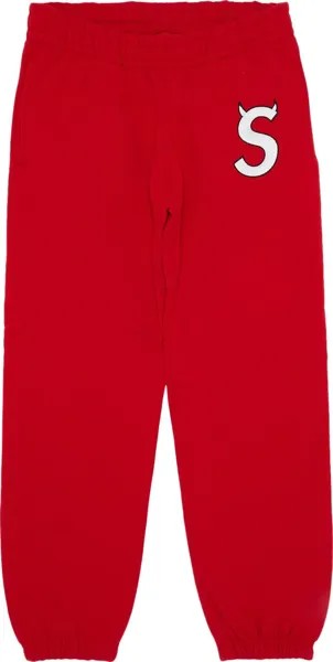 Спортивные брюки Supreme S Logo Sweatpant 'Red', красный