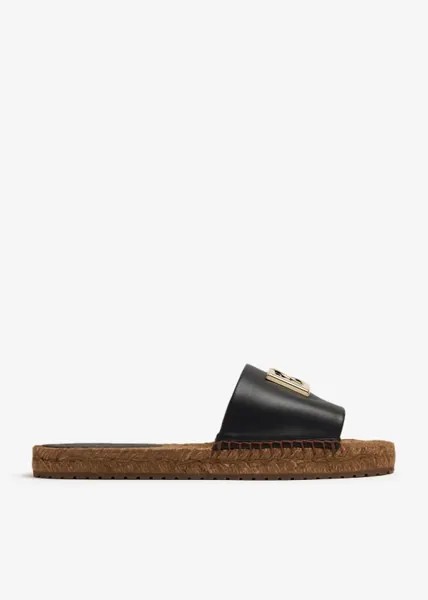 Шлепанцы Dolce&Gabbana DG Logo Espadrille, черный