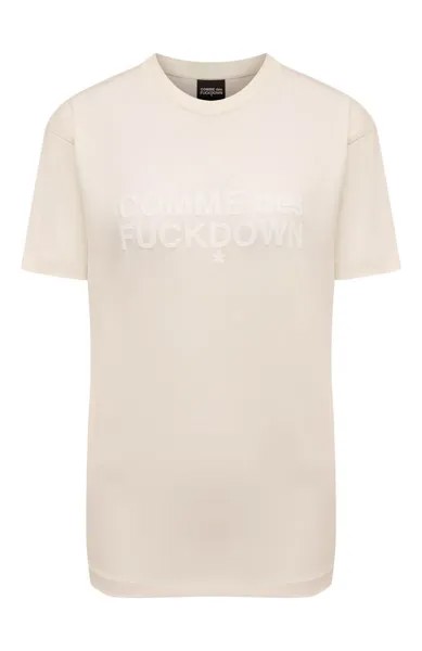Хлопковая футболка Comme des Fuckdown