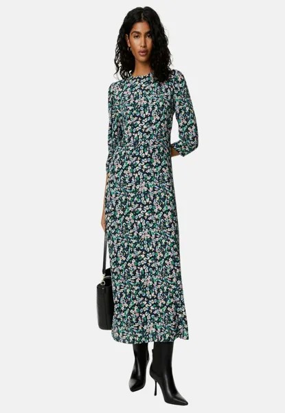 Повседневное платье FLORAL ROUND NECK MIDI TEA Marks & Spencer, цвет multi