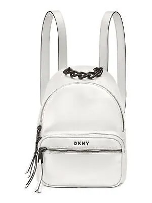 Белый женский рюкзак из искусственной кожи с регулируемыми ремешками DKNY