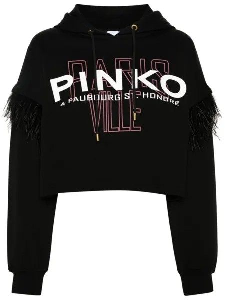 PINKO худи с логотипом, черный