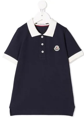 Moncler Enfant рубашка поло с нашивкой-логотипом