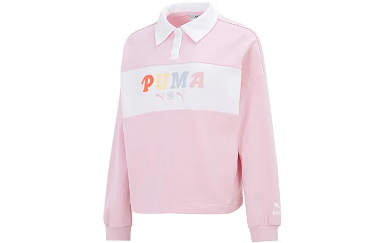 Рубашка поло женская розовая Puma