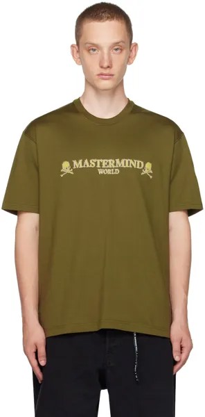 Зеленая футболка с принтом MASTERMIND WORLD