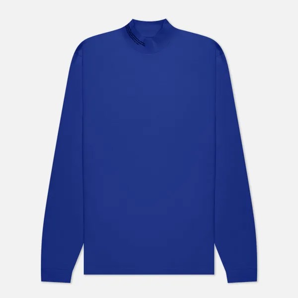 Женский лонгслив PANGAIA Organic Cotton High Neck синий, Размер S