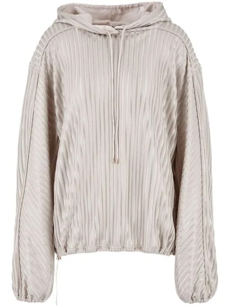 Giorgio Armani худи в рубчик с эластичными манжетами, нейтральный цвет