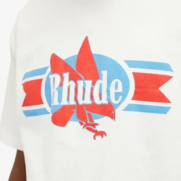 Rhude Футболка Chevron Eagle, белый