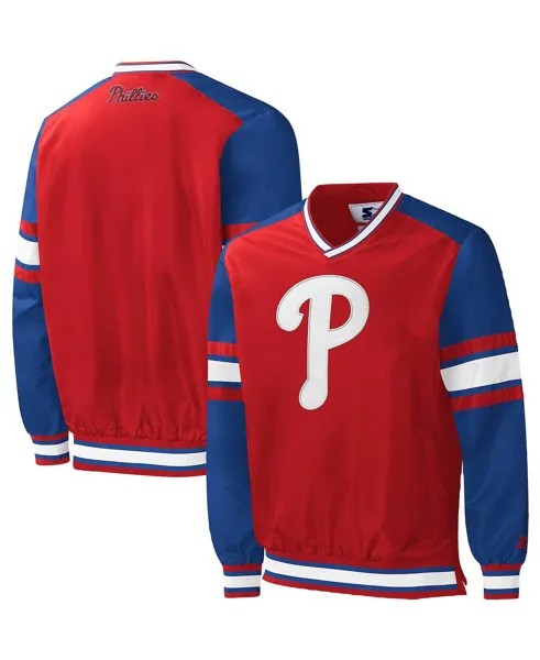 Мужской красный пуловер-ветровка Philadelphia Phillies Yardline Starter