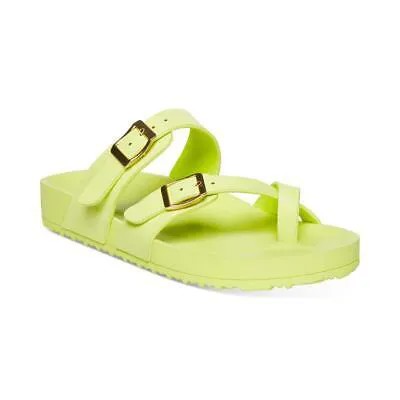 Madden Girl Womens Twila Yellow Footbed Slide Sandals 9 Medium (B,M) BHFO 7980