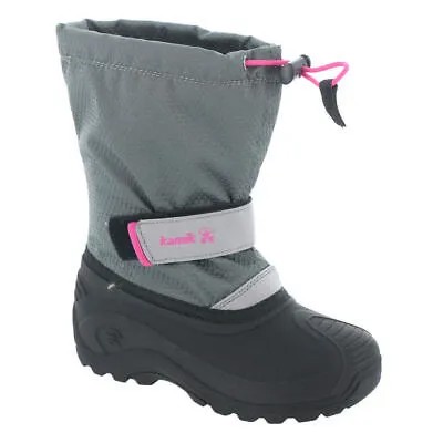 Ботинки Kamik Finley 2 для девочек-подростков - серый/розовый