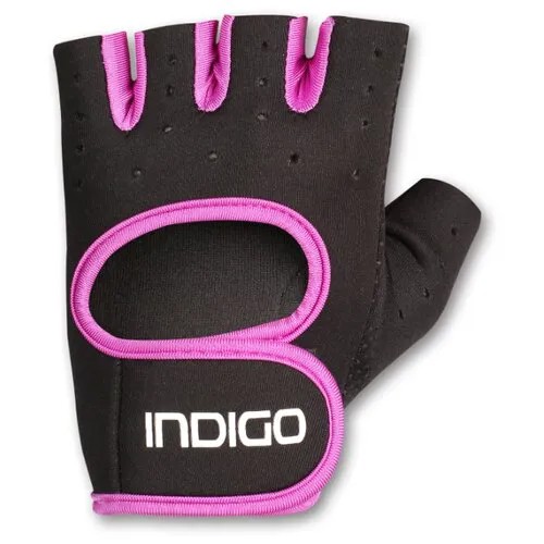 Перчатки для фитнеса женские INDIGO неопрен IN200 Черно-фиолетовый M