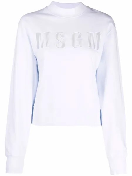 MSGM толстовка со вставками из тюля и логотипом