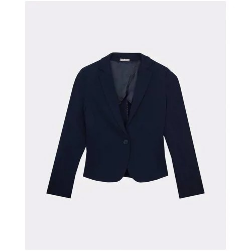 Пиджак из плотного джерси синий Gulliver, для девочек, р.128, мод.223GSGC1901