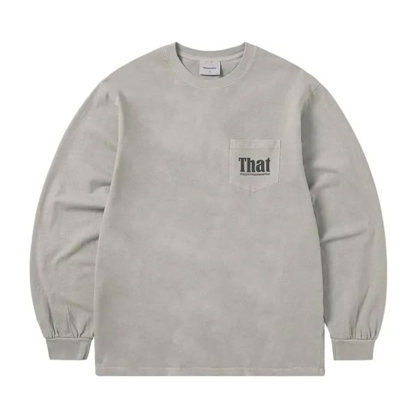 Футболка Thisisneverthat thisisneverthat That Pocket Long-Sleeve Tee, серый