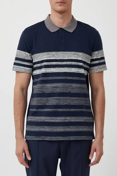 Футболка-поло мужская S21-22029 Finn Flare синяя 3XL